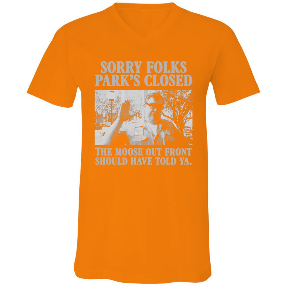 Unisex V-Neck T-Shirt - YQLHGB66 - Orange - 11