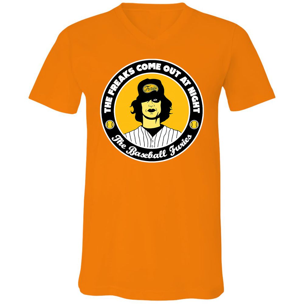 Unisex V-Neck T-Shirt - LVYPQWQS - Orange - 11