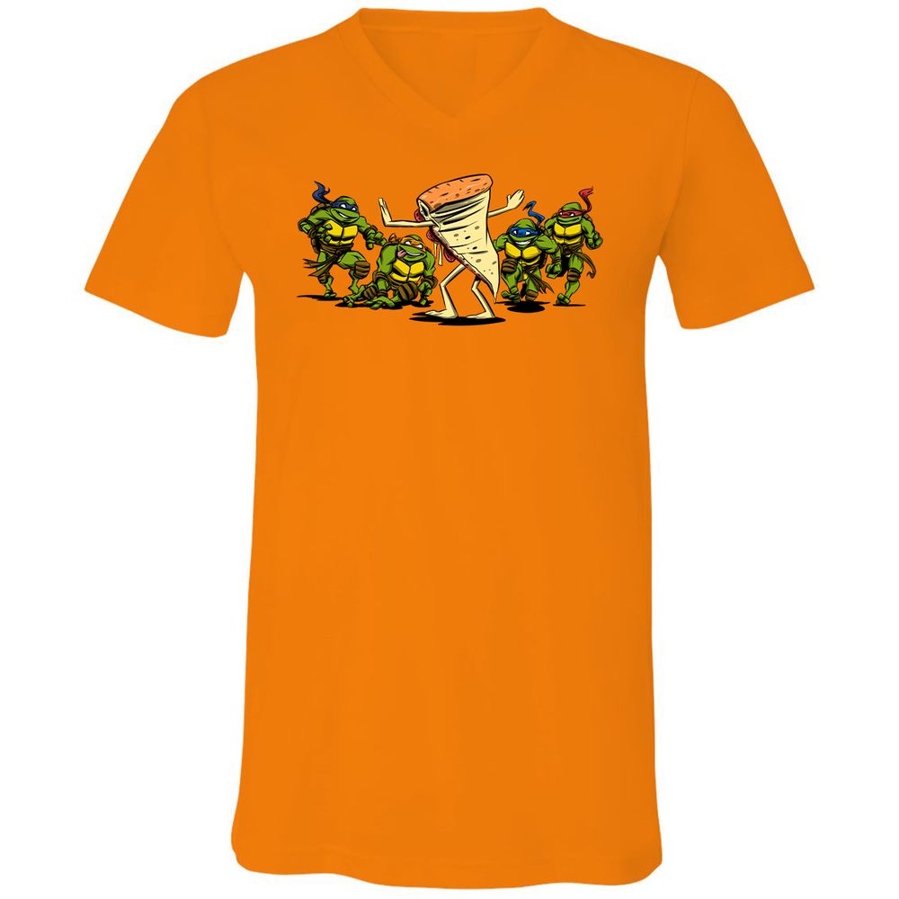 Unisex V-Neck T-Shirt - DU7DTBQC - Orange - 11