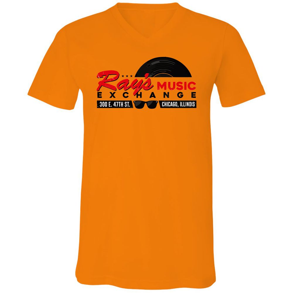 Unisex V-Neck T-Shirt - NX44KWYY - Orange - 11