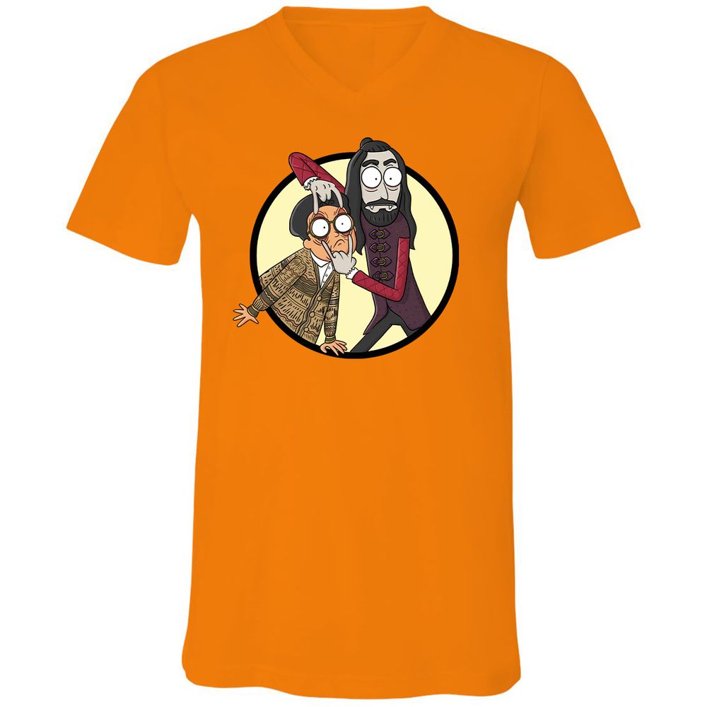 Unisex V-Neck T-Shirt - DMQHTTAG - Orange - 11
