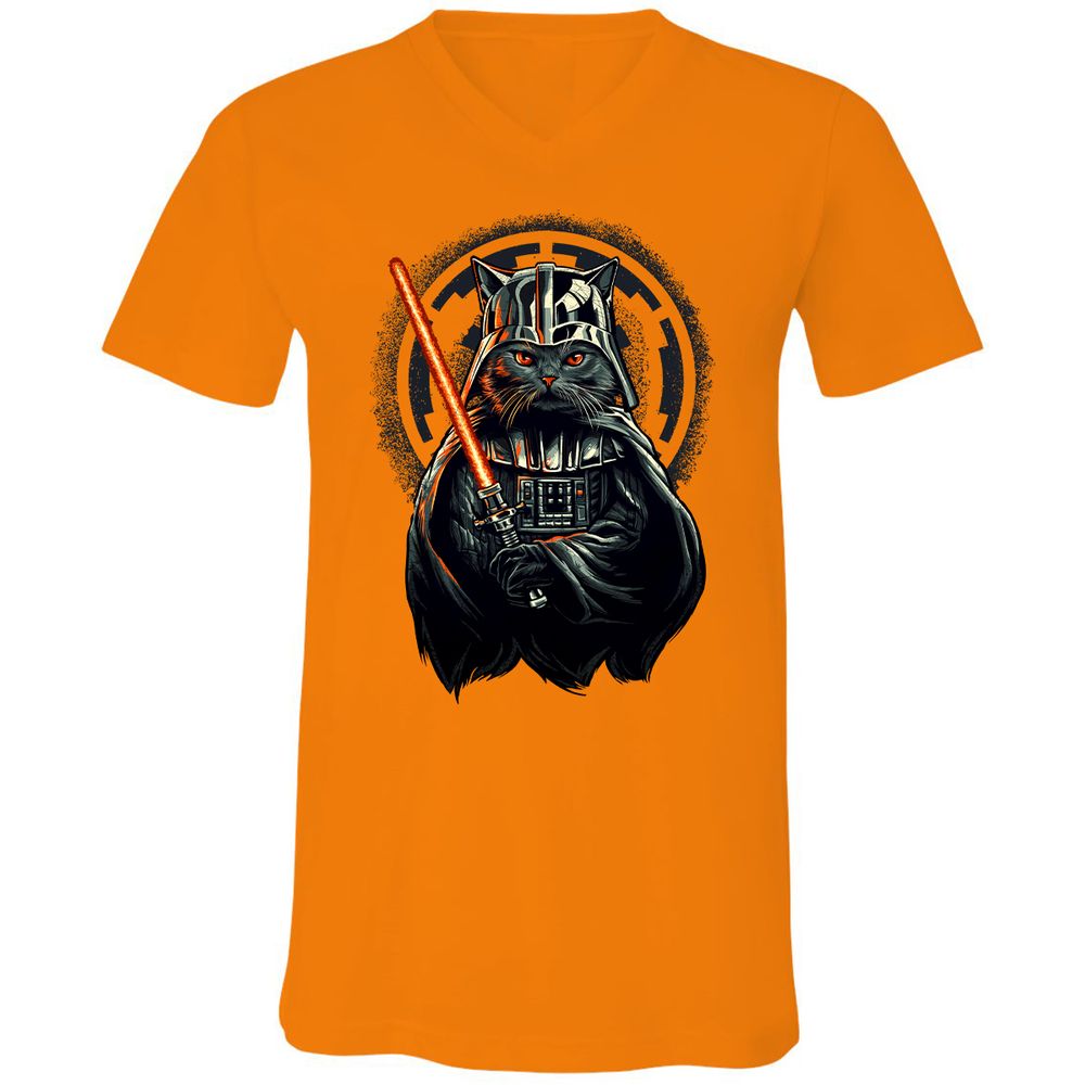 Unisex V-Neck T-Shirt - TE8RQSGW - Orange - 11