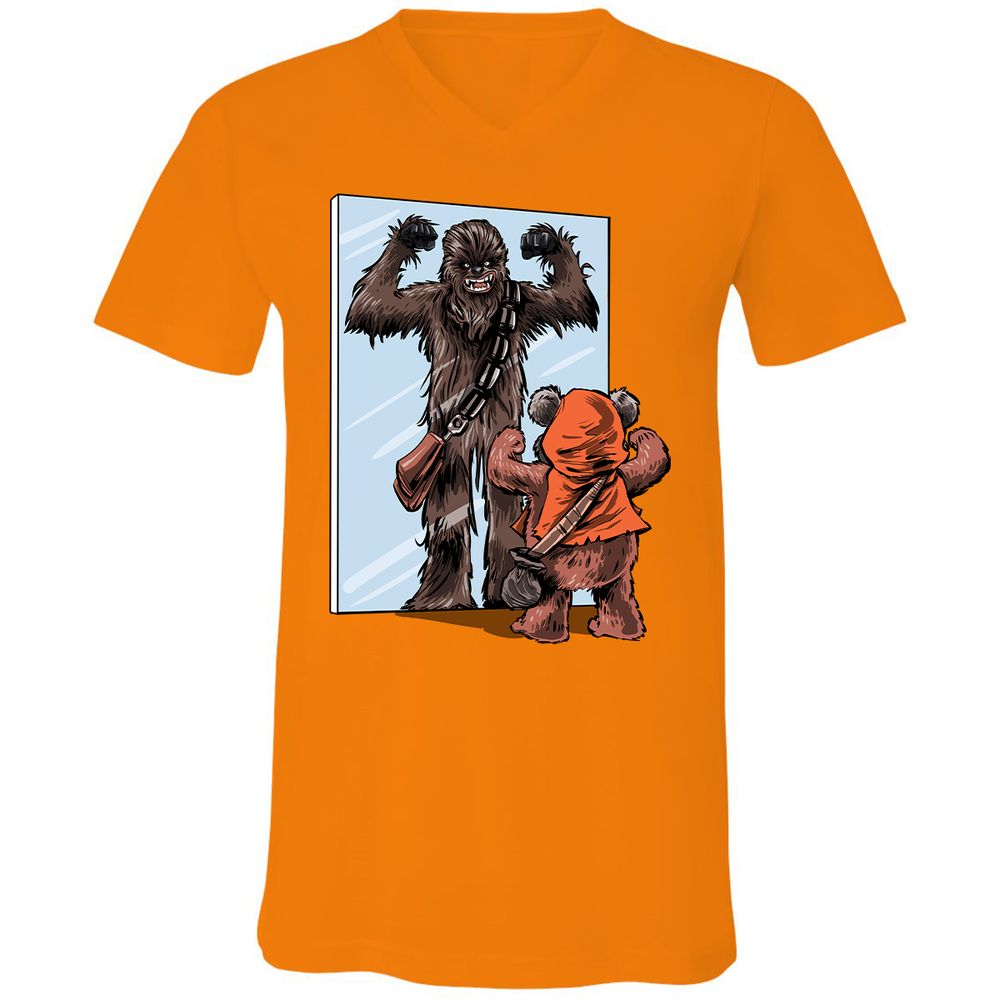 Unisex V-Neck T-Shirt - BF7ZJ424 - Orange - 11