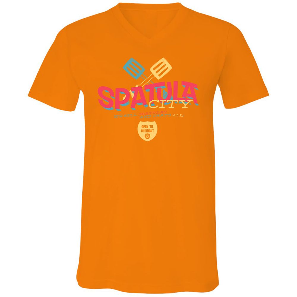 Unisex V-Neck T-Shirt - MPY5R1K1 - Orange - 11