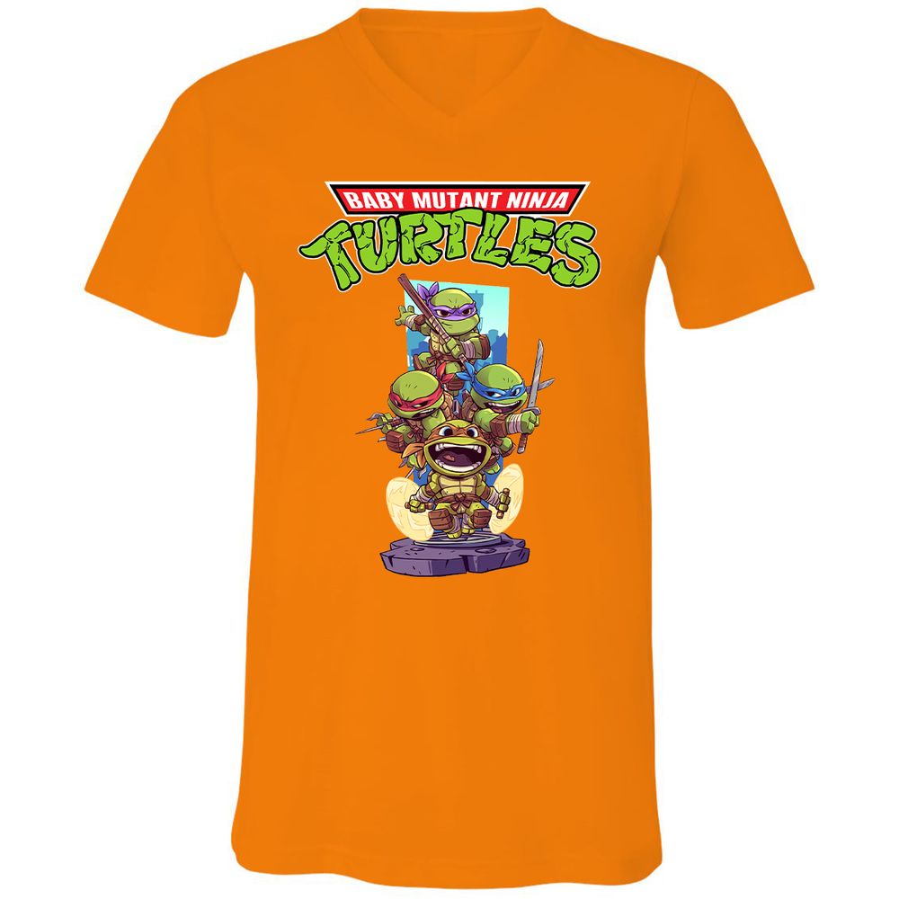 Unisex V-Neck T-Shirt - DSPKUE32 - Orange - 11