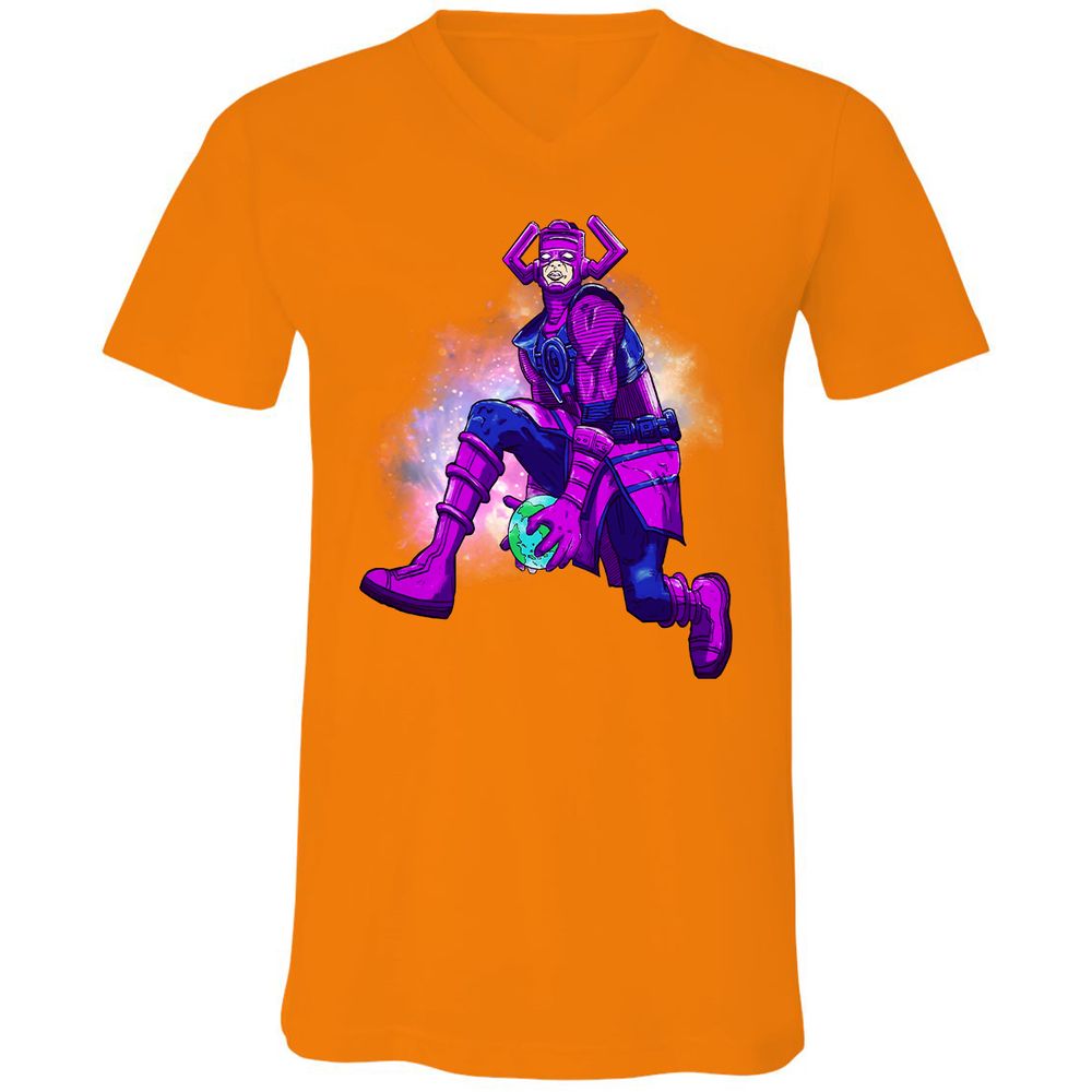 Unisex V-Neck T-Shirt - MH84MPGG - Orange - 11