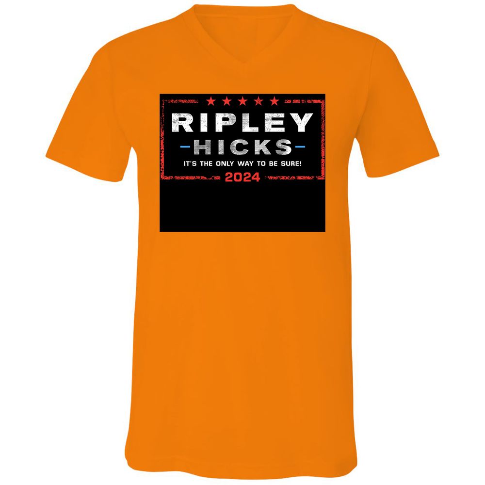 Unisex V-Neck T-Shirt - F7C5NE65 - Orange - 11