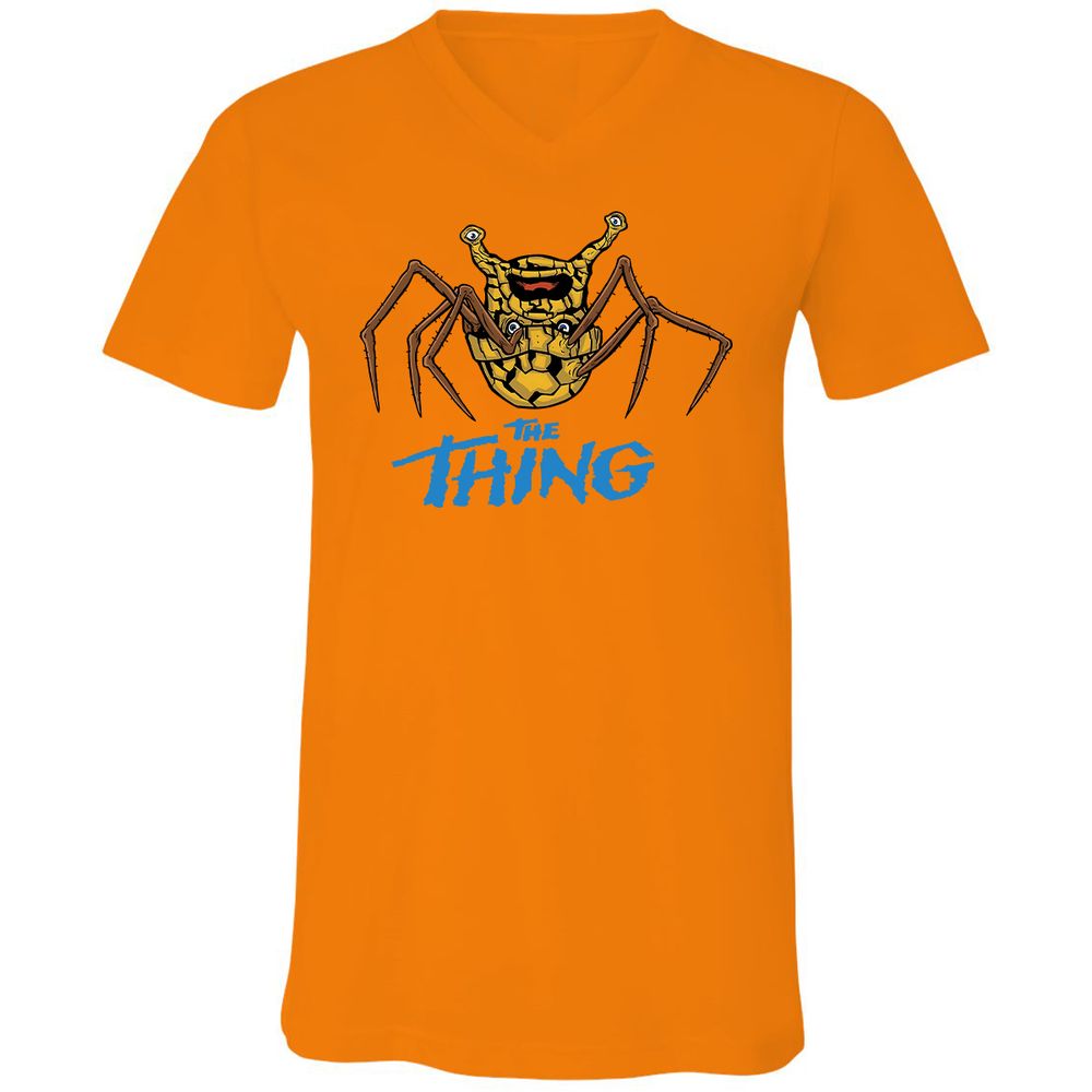 Unisex V-Neck T-Shirt - SXC7MQ79 - Orange - 11