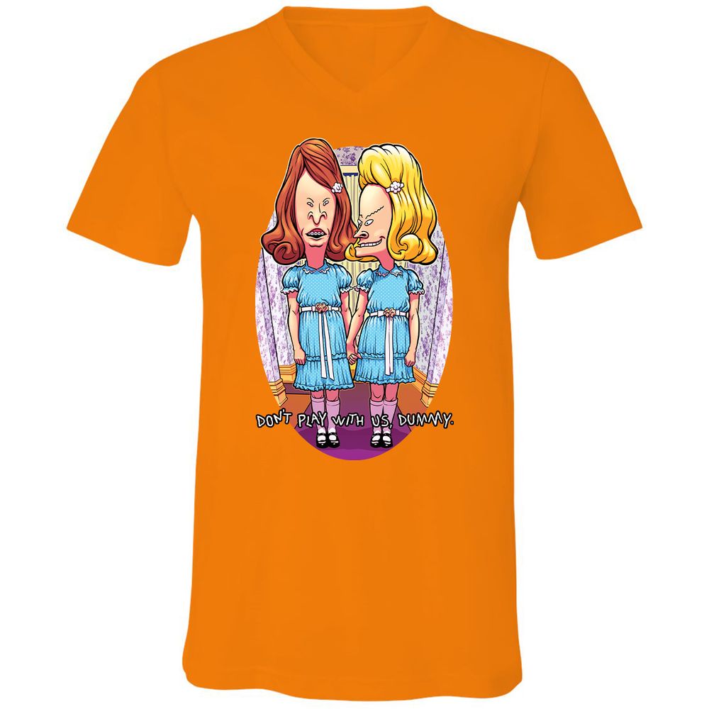 Unisex V-Neck T-Shirt - NZDT194K - Orange - 11