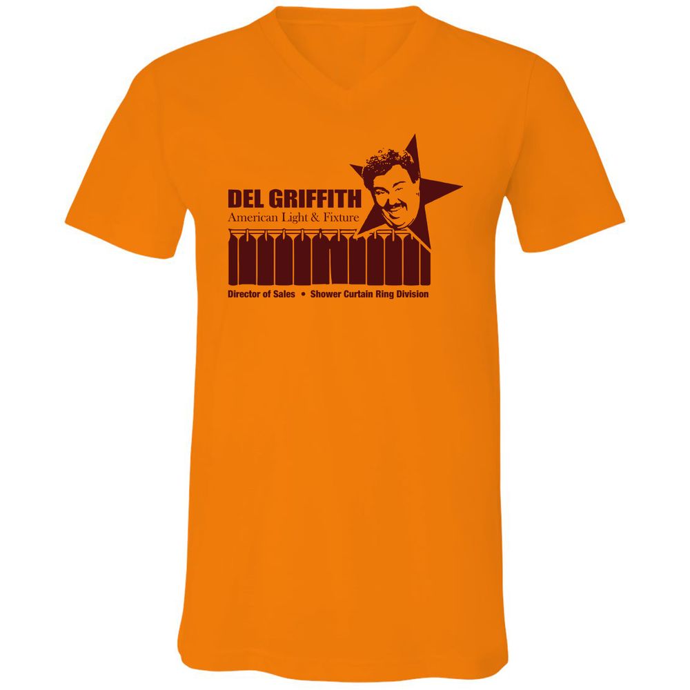 Unisex V-Neck T-Shirt - P96A8FZD - Orange - 11