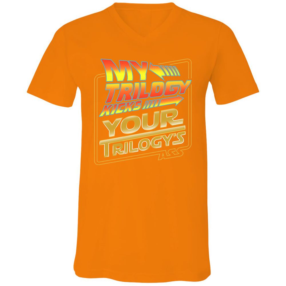 Unisex V-Neck T-Shirt - YSB89VU8 - Orange - 11