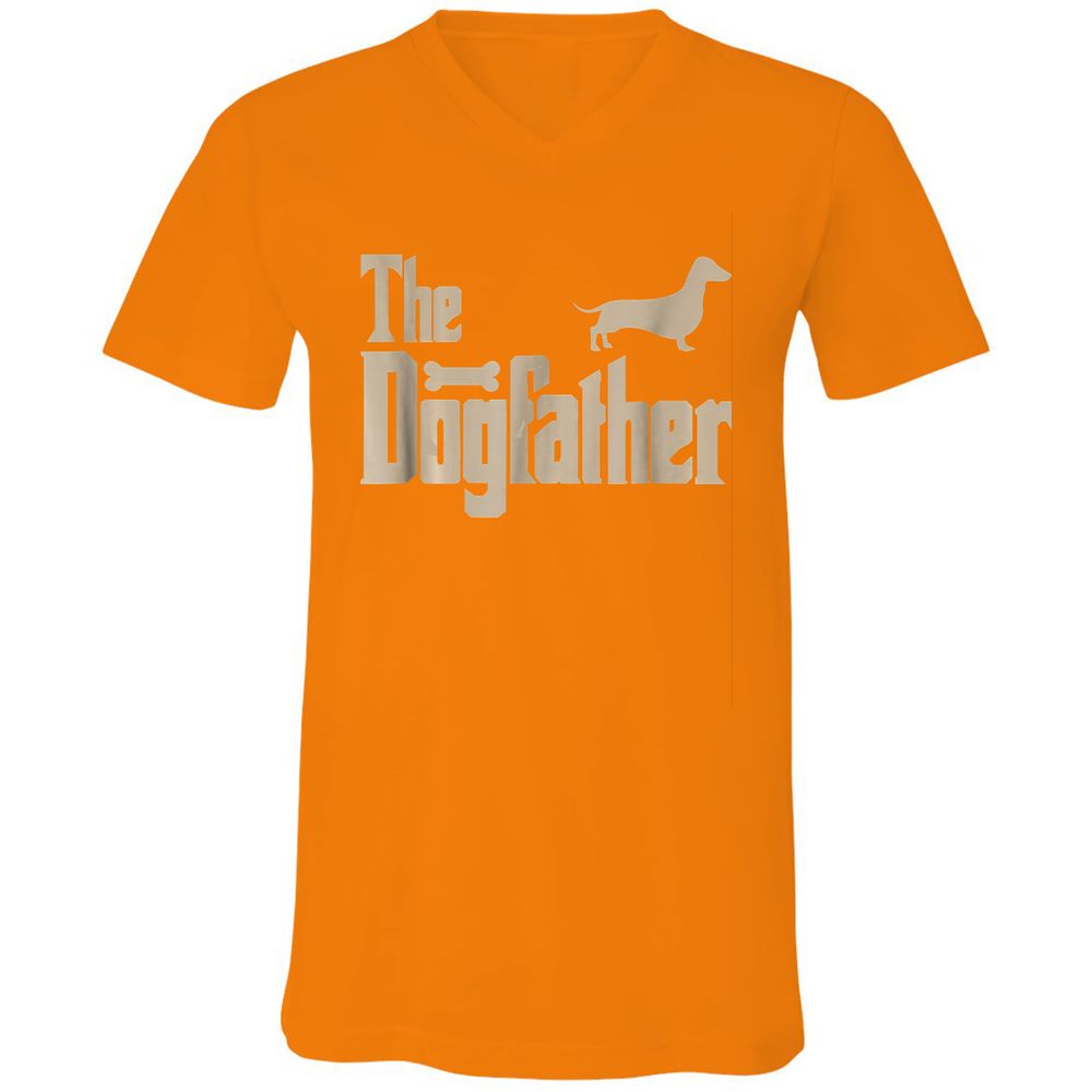 Unisex V-Neck T-Shirt - G9RL7C1B - Orange - 11