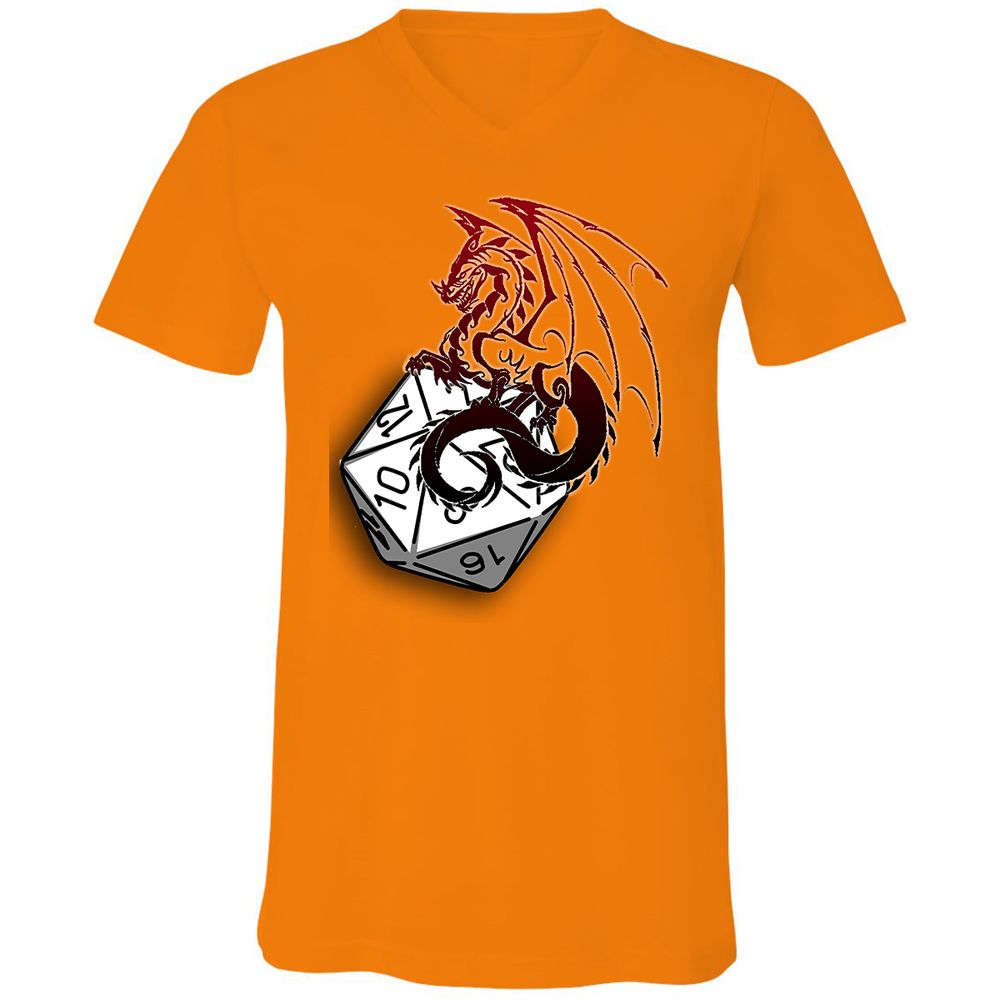 Unisex V-Neck T-Shirt - HLPEL2CV - Orange - 11