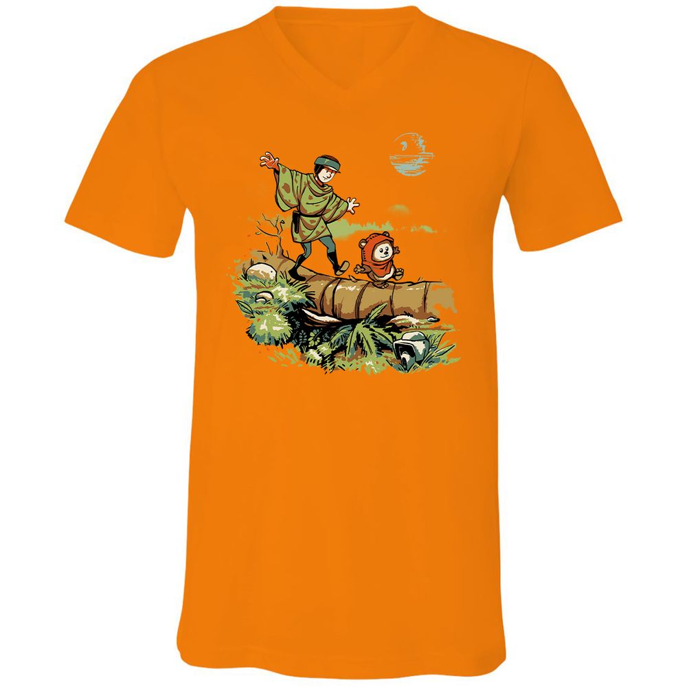 Unisex V-Neck T-Shirt - DEGALS3Z - Orange - 11