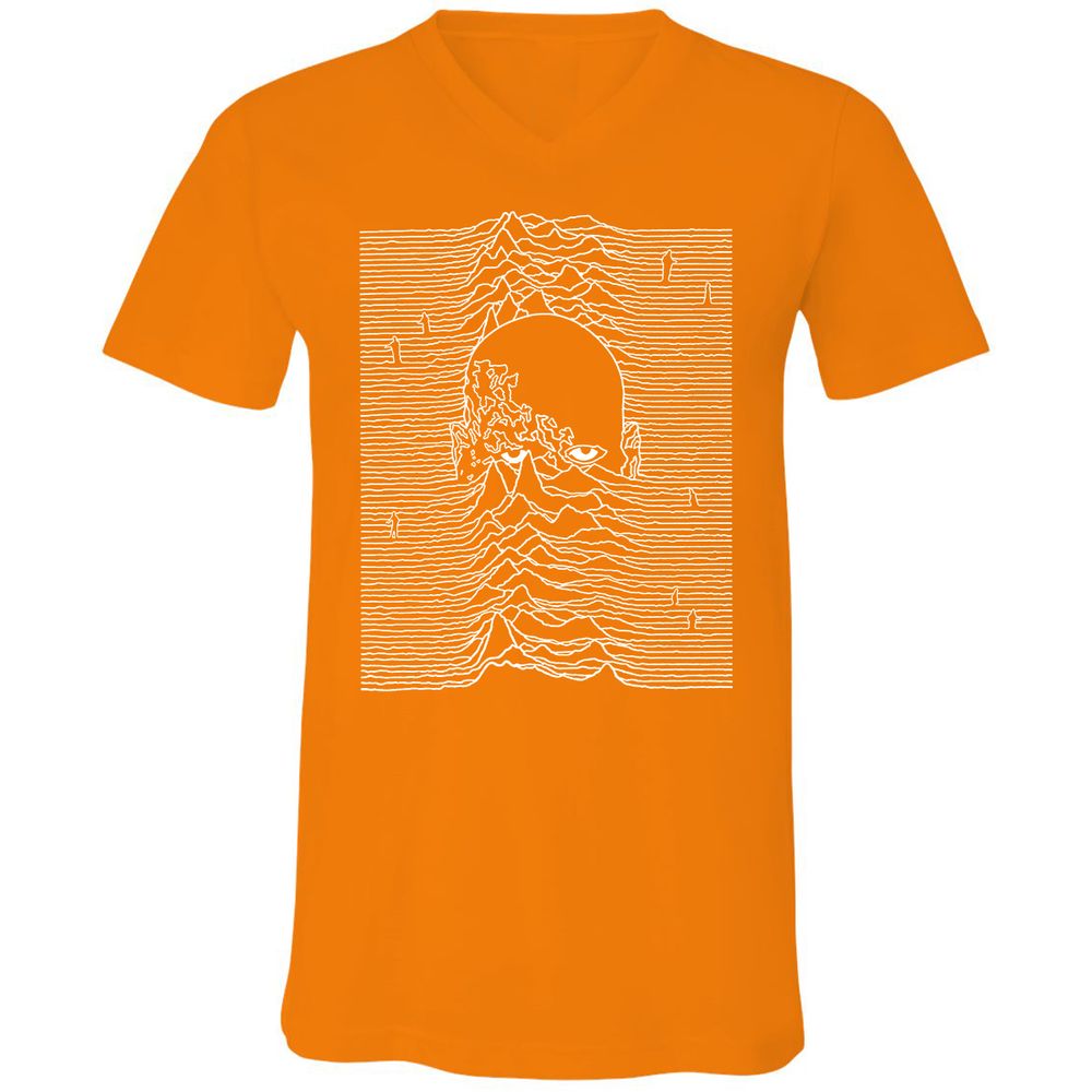Unisex V-Neck T-Shirt - K6BHUPZK - Orange - 11