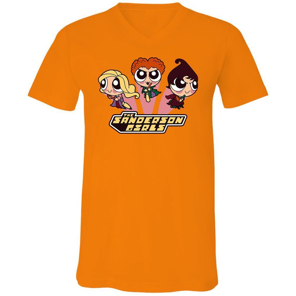 Unisex V-Neck T-Shirt - GZGTFH9X - Orange - 11