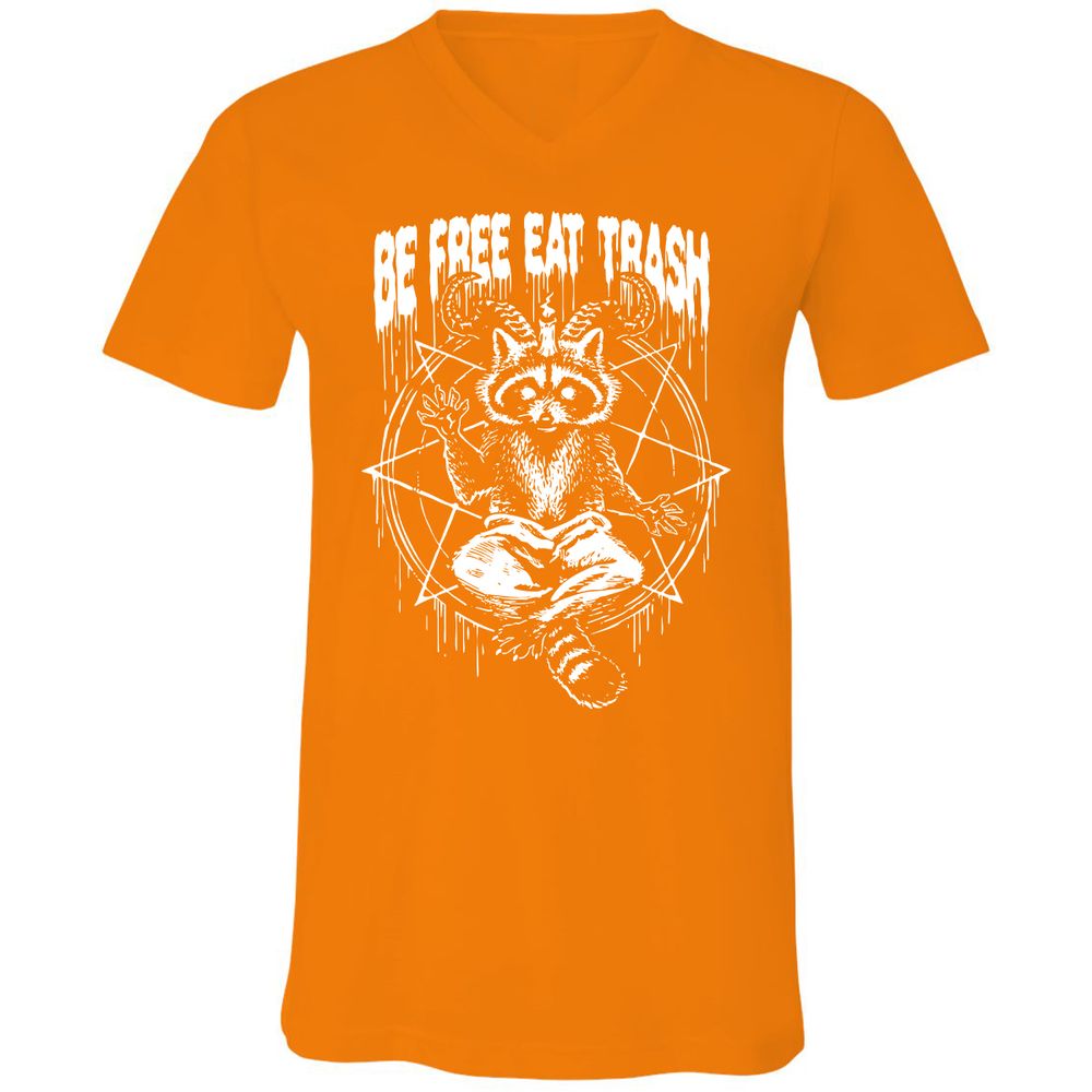 Unisex V-Neck T-Shirt - X9SEH9HK - Orange - 11