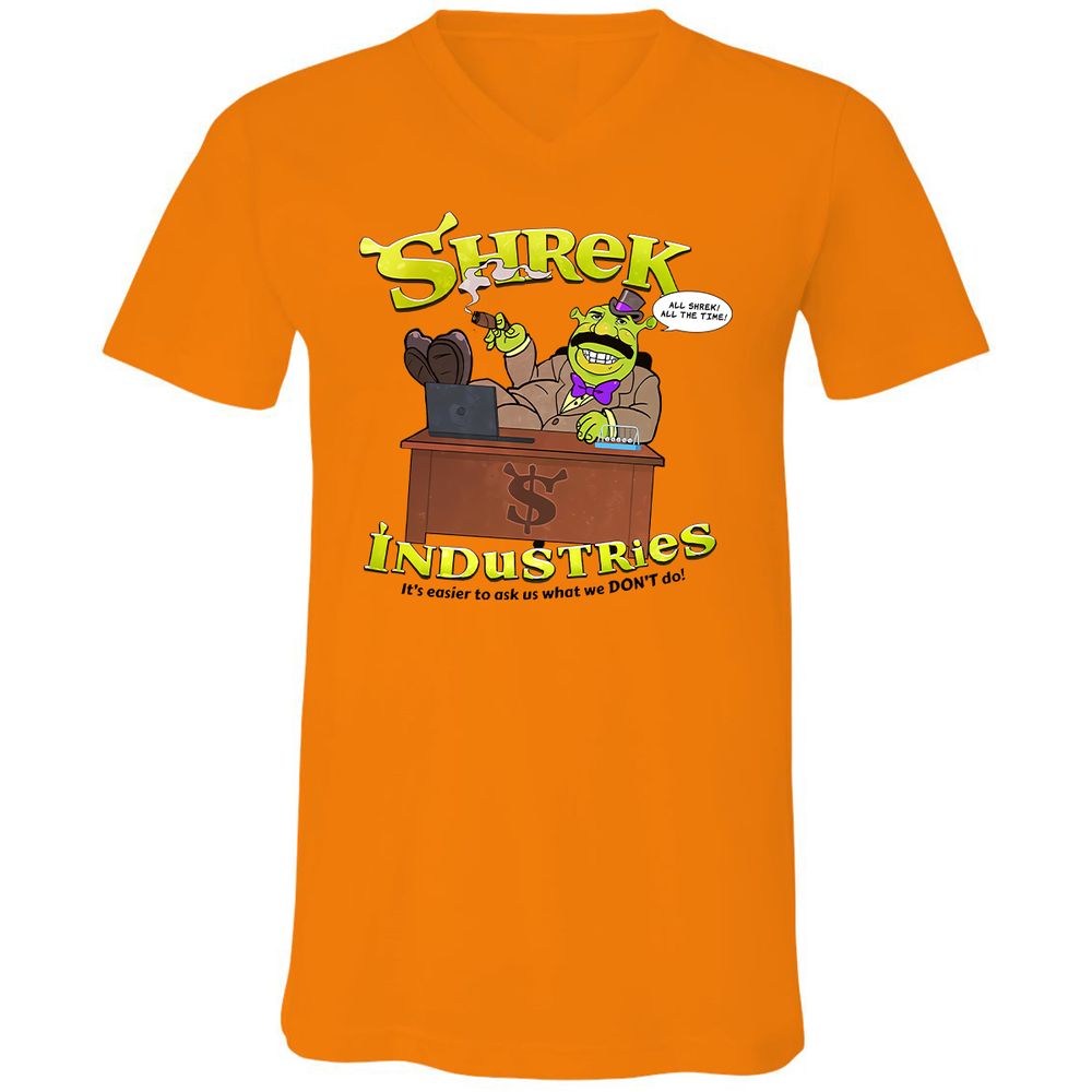 Unisex V-Neck T-Shirt - 69LWB4FM - Orange - 11