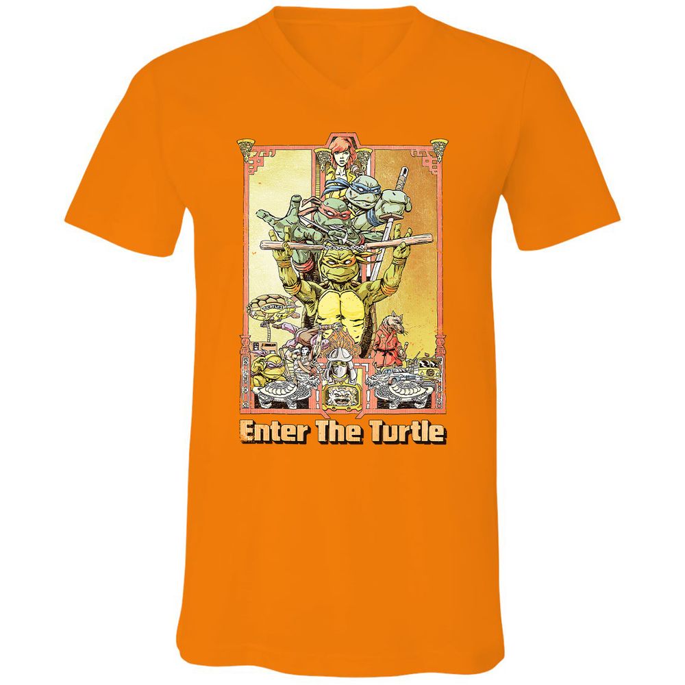 Unisex V-Neck T-Shirt - D5RRCSR5 - Orange - 11