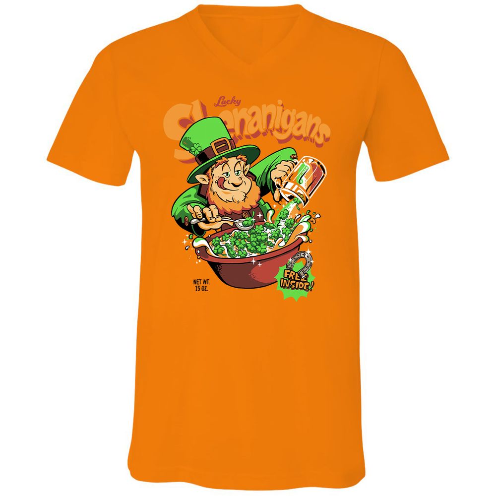 Unisex V-Neck T-Shirt - 9STXQUED - Orange - 11