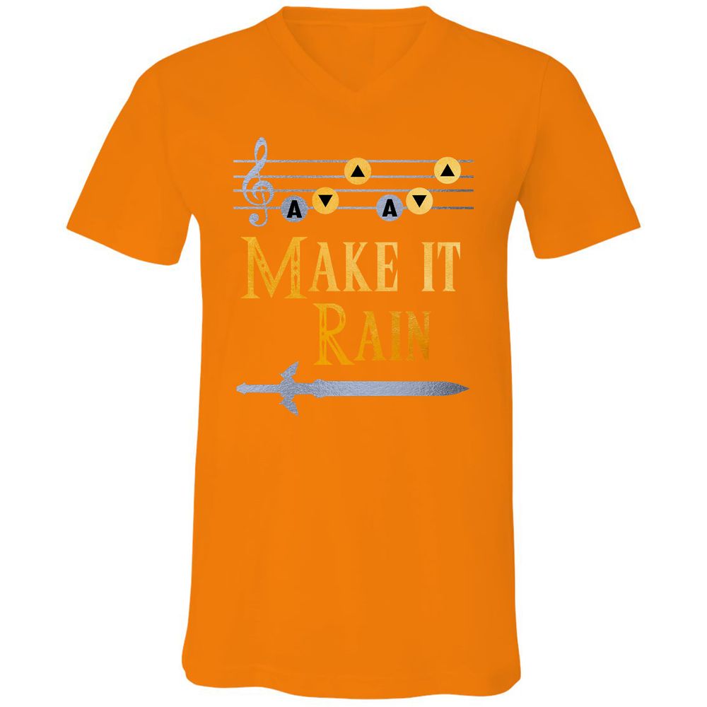 Unisex V-Neck T-Shirt - GUAAW99B - Orange - 11