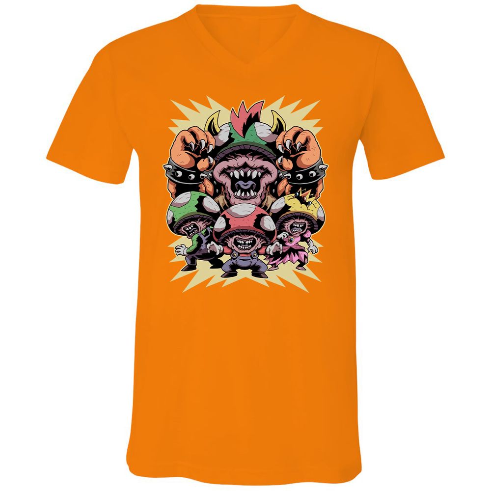 Unisex V-Neck T-Shirt - 65GG824J - Orange - 11