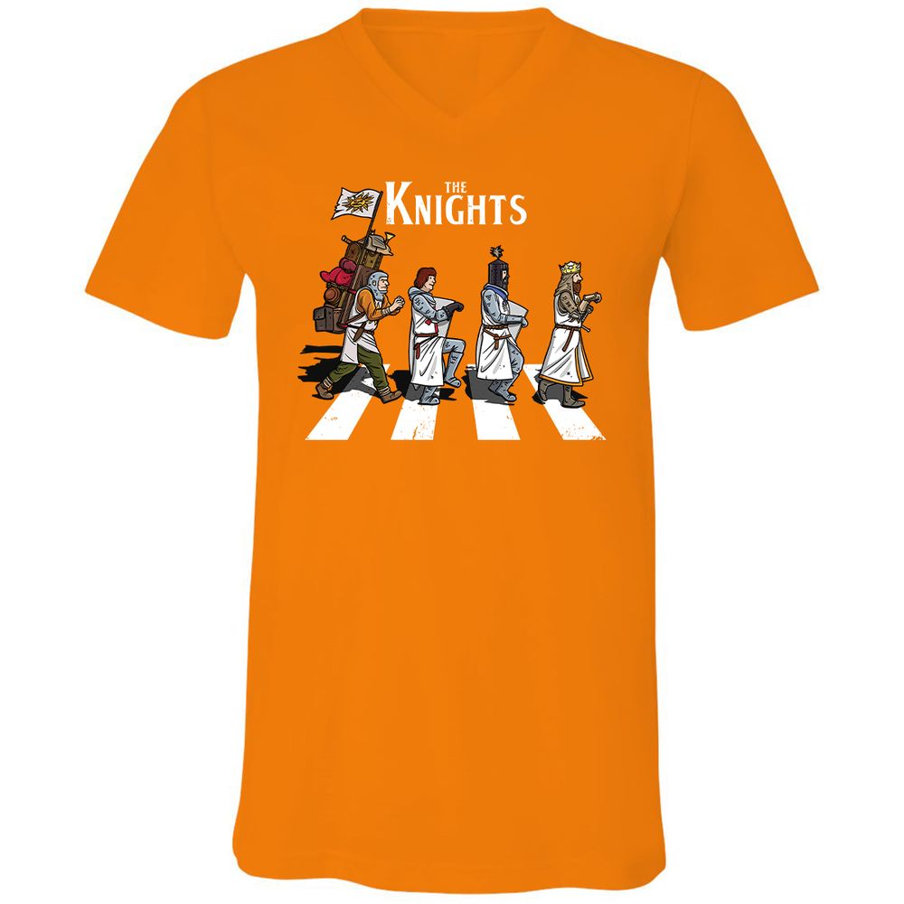 Unisex V-Neck T-Shirt - 46ZFKT1M - Orange - 11