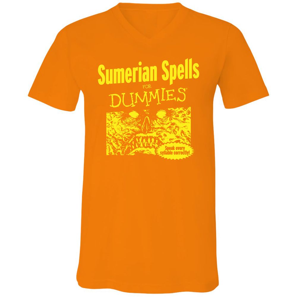 Unisex V-Neck T-Shirt - HQ4F99BC - Orange - 11