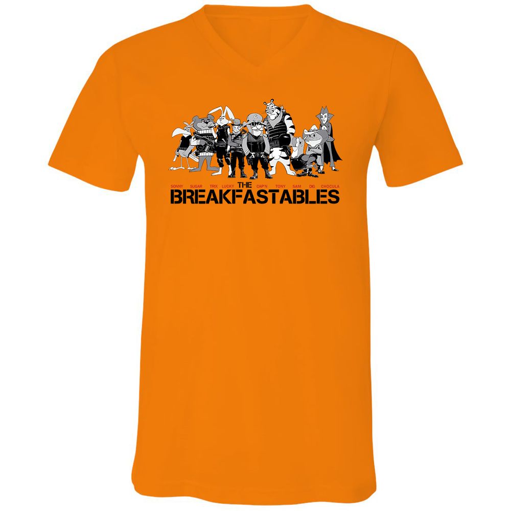 Unisex V-Neck T-Shirt - 4U17QBL9 - Orange - 11