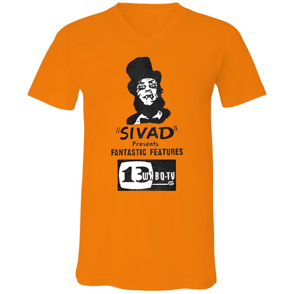 Unisex V-Neck T-Shirt - HMFLJQKL - Orange - 11