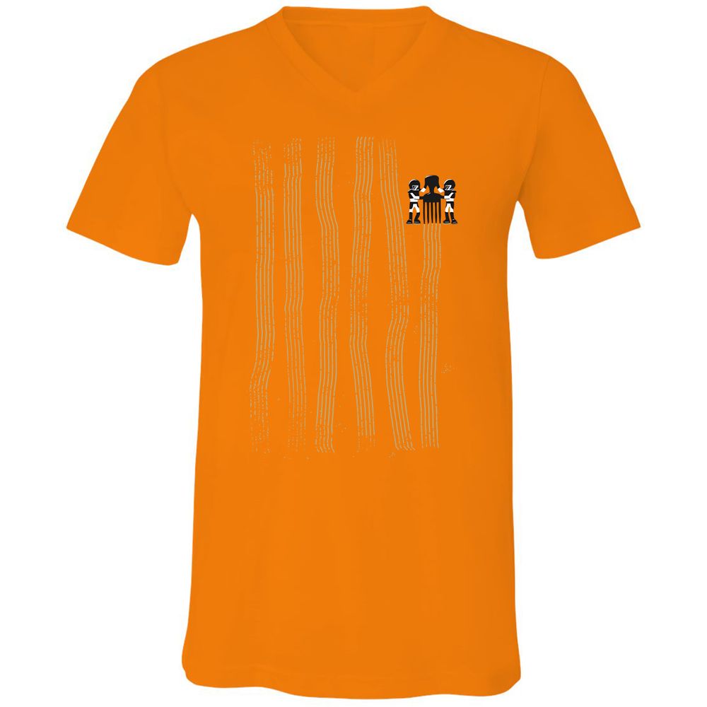 Unisex V-Neck T-Shirt - C5UD6S76 - Orange - 11