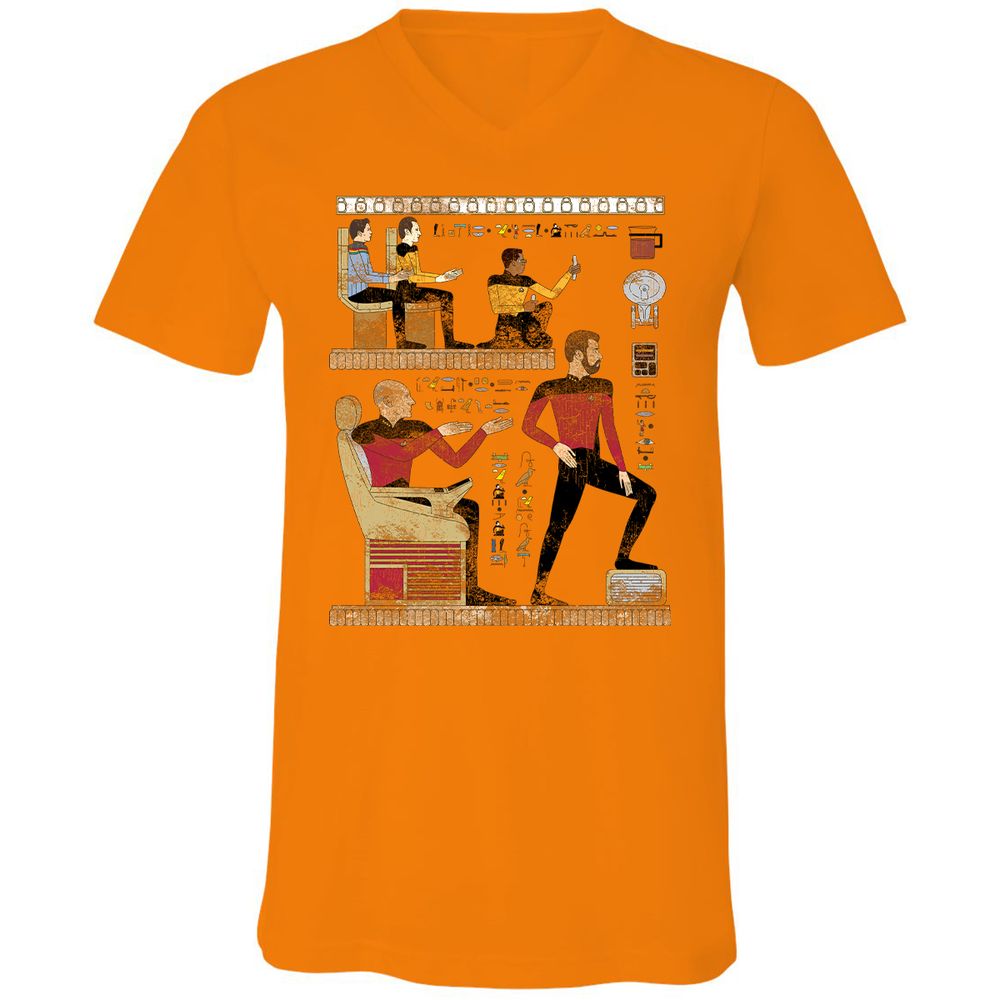 Unisex V-Neck T-Shirt - YCRNV8SV - Orange - 11