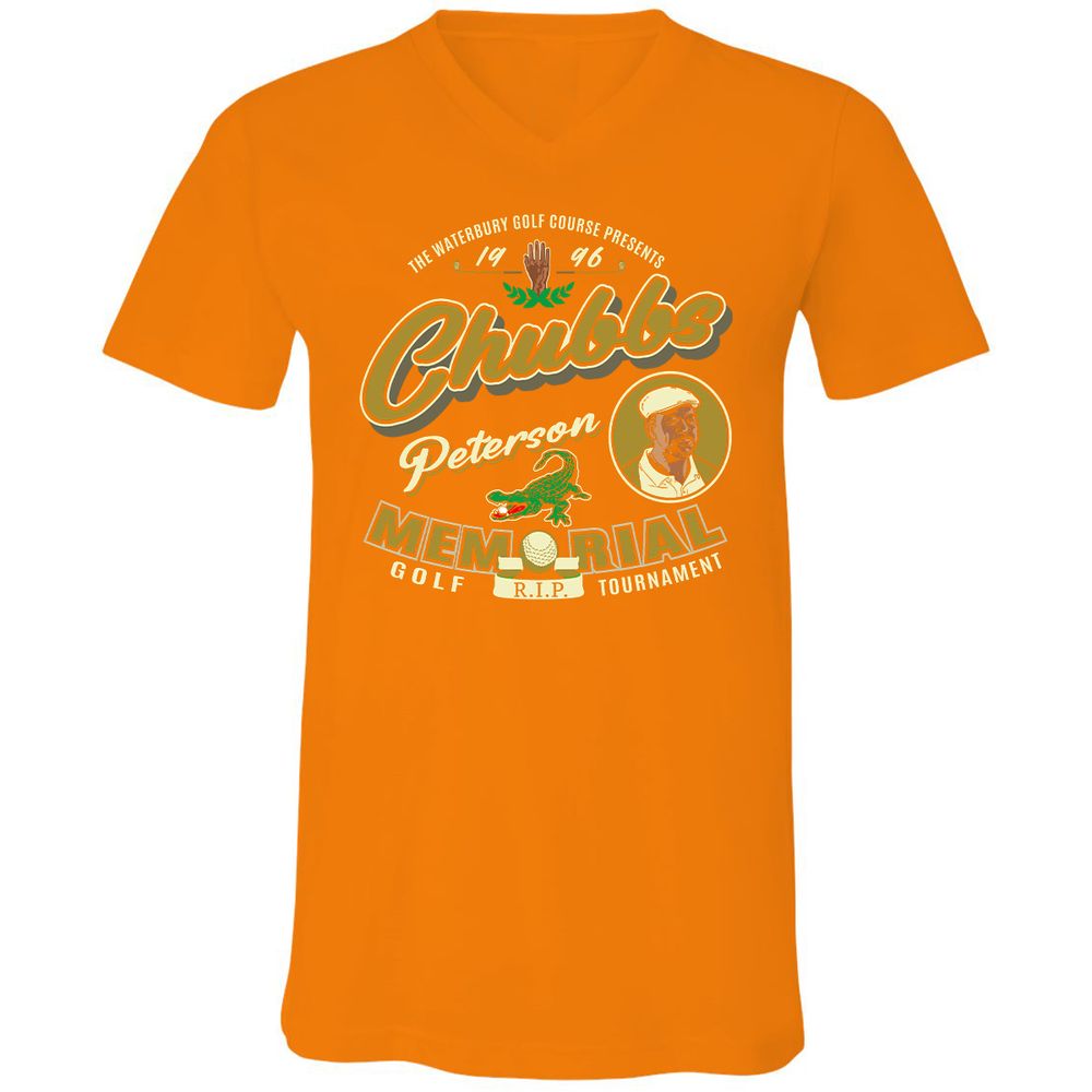 Unisex V-Neck T-Shirt - H8LZD6N1 - Orange - 11
