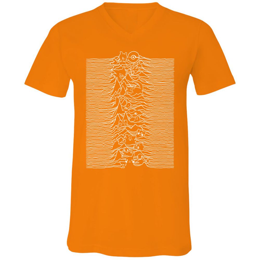 Unisex V-Neck T-Shirt - YJ9FECFB - Orange - 11