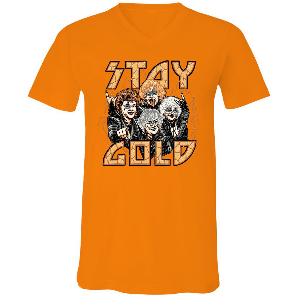 Unisex V-Neck T-Shirt - KMKCEUR7 - Orange - 11