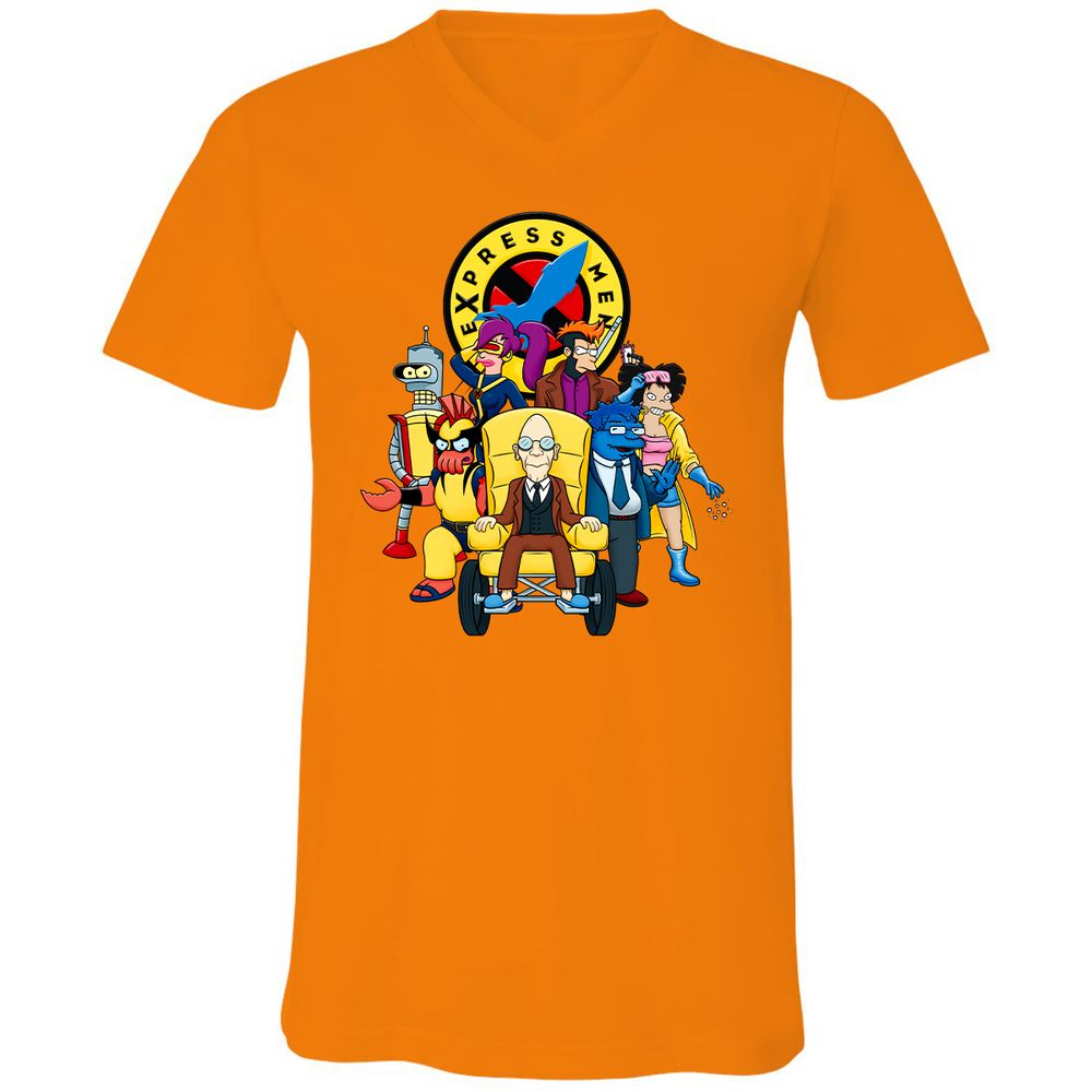 Unisex V-Neck T-Shirt - 8BP8PQS4 - Orange - 11