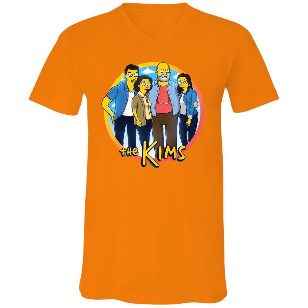 Unisex V-Neck T-Shirt - LK1MAGU7 - Orange - 11