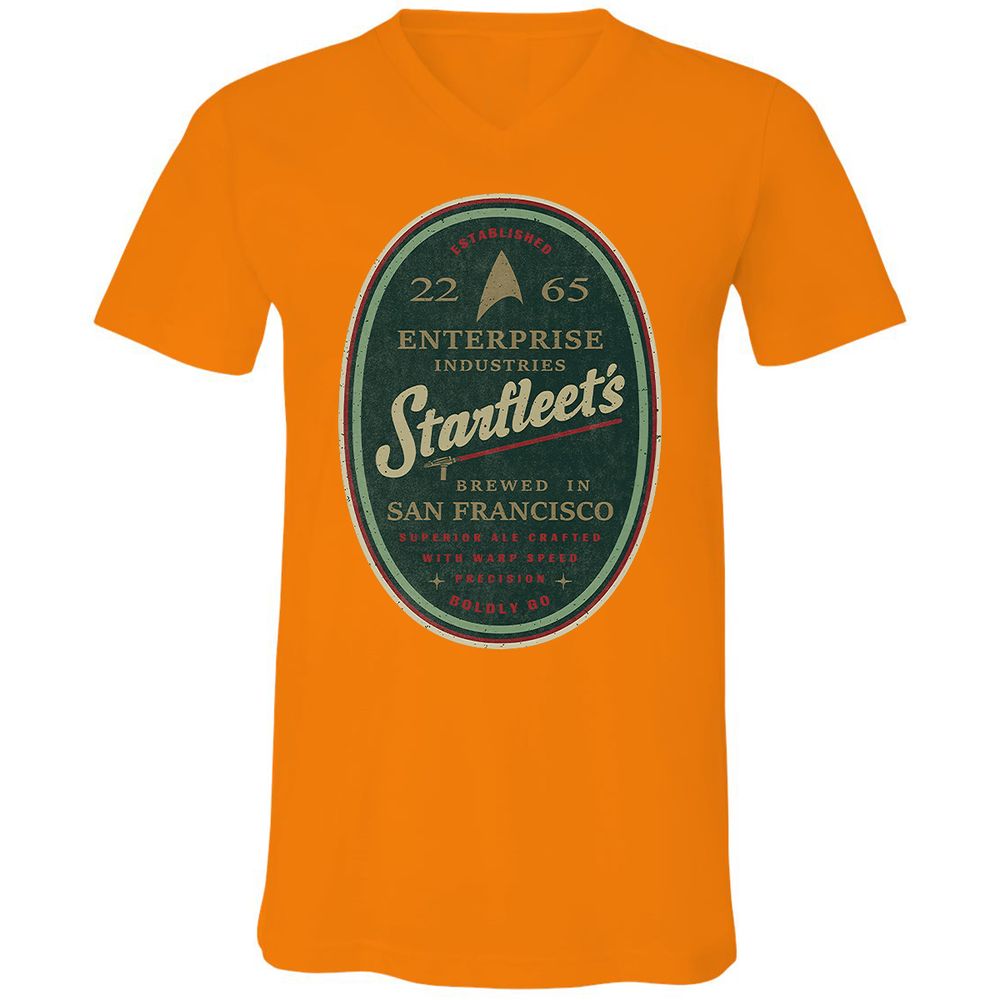 Unisex V-Neck T-Shirt - 6JFL3MHV - Orange - 11