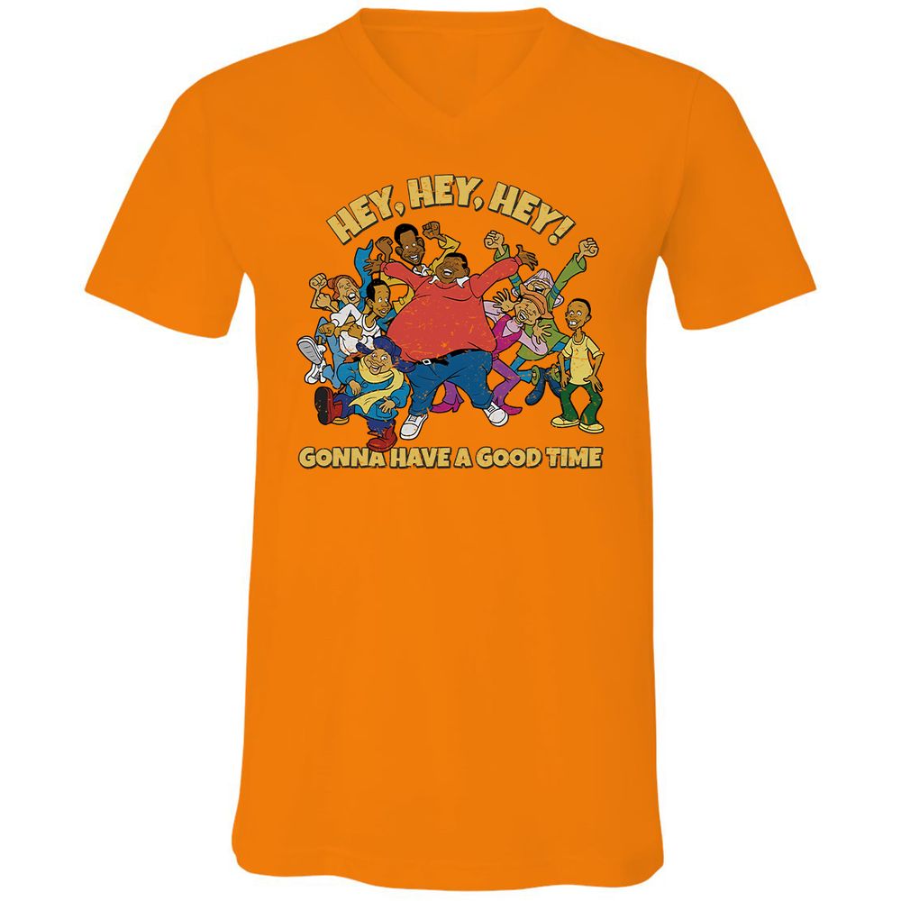 Unisex V-Neck T-Shirt - F5NE3V8L - Orange - 11