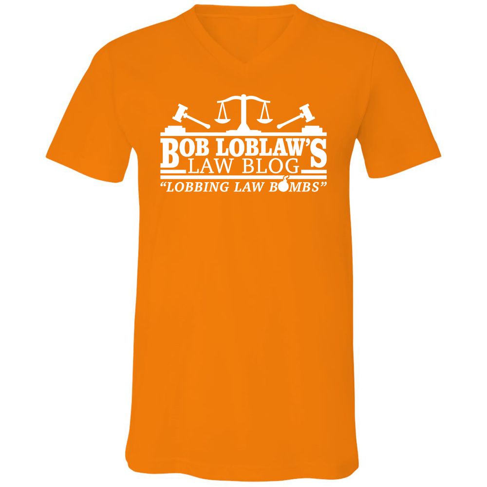 Unisex V-Neck T-Shirt - 9TFJB3ER - Orange - 11