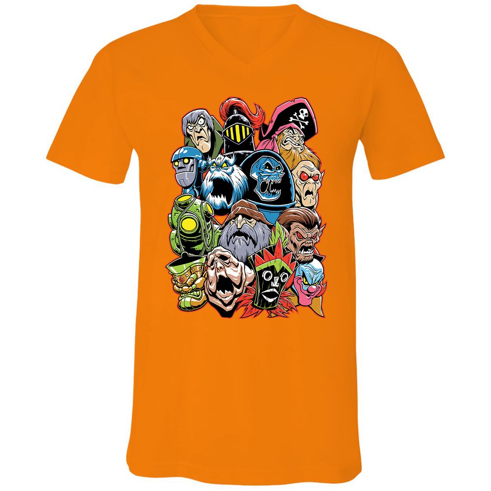 Unisex V-Neck T-Shirt - 6W5KJP6M - Orange - 11