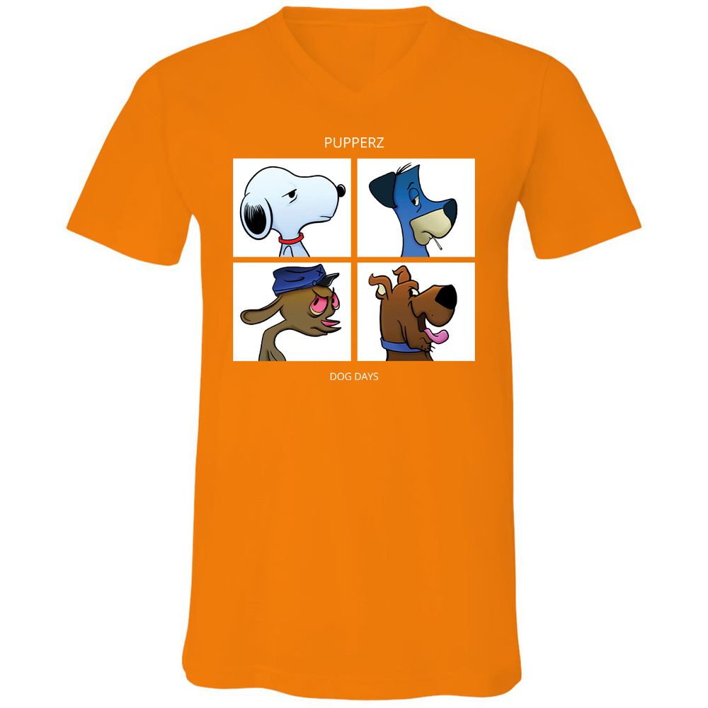 Unisex V-Neck T-Shirt - CE2ZWW8B - Orange - 11