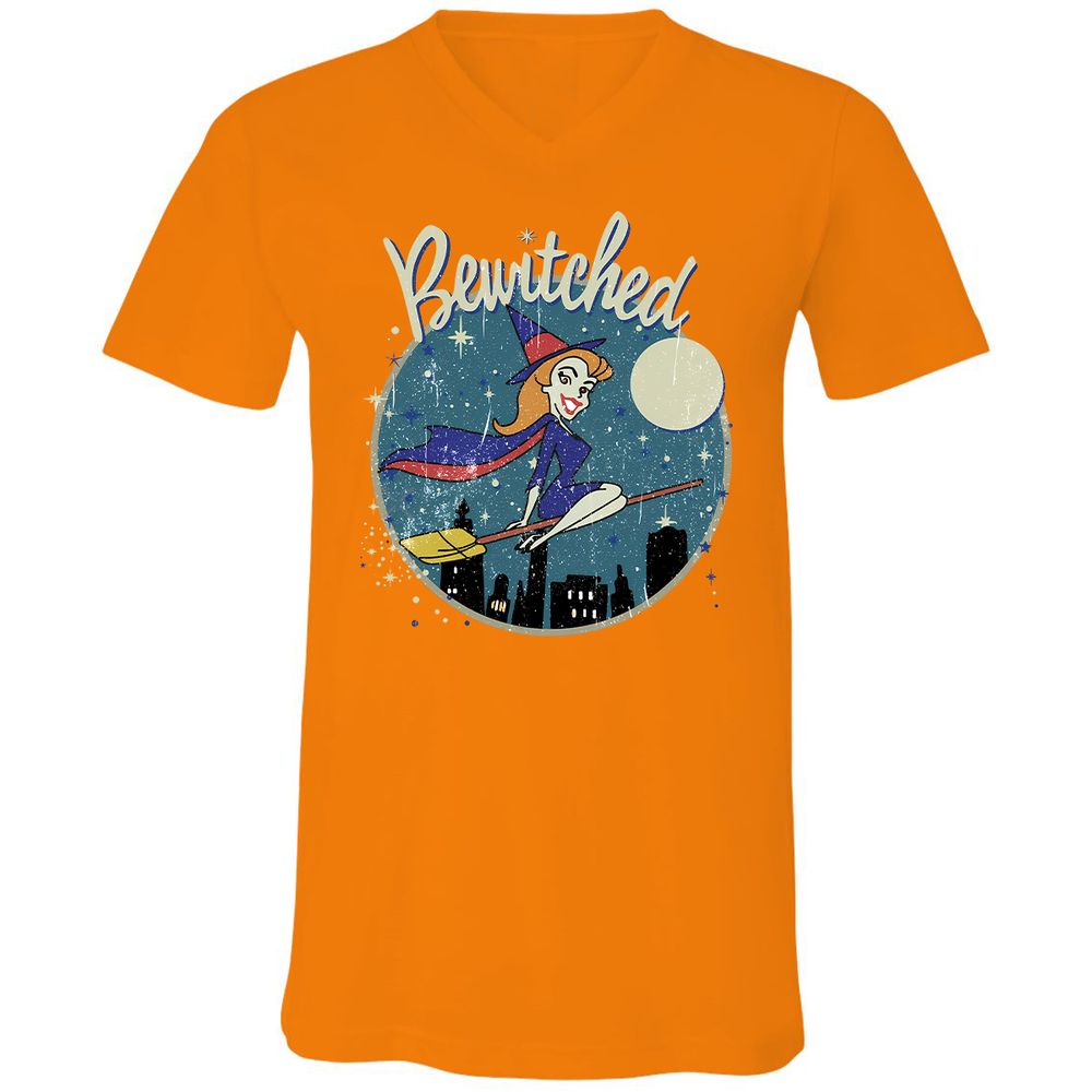 Unisex V-Neck T-Shirt - 1FGLLJNB - Orange - 11