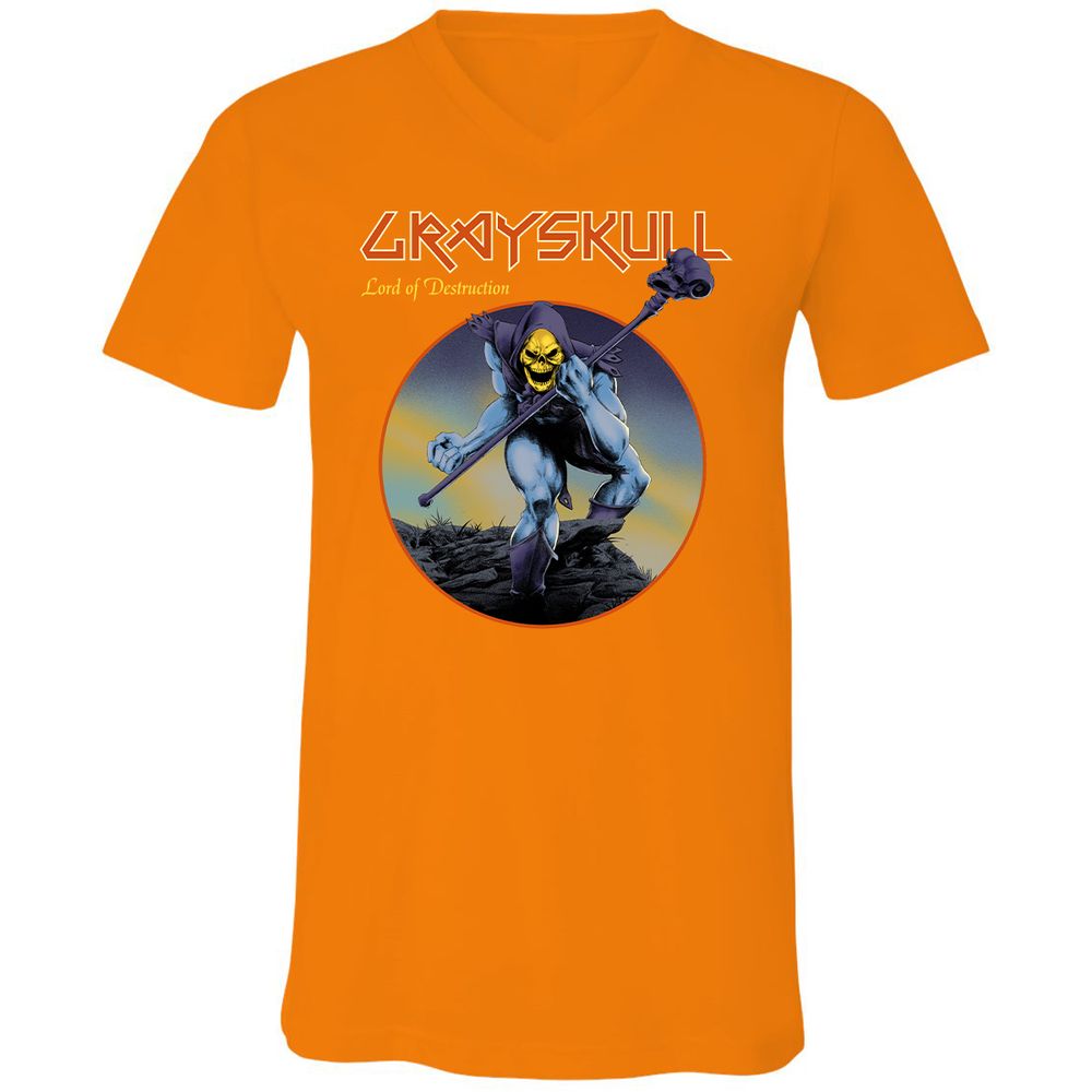 Unisex V-Neck T-Shirt - 84FZCFUN - Orange - 11