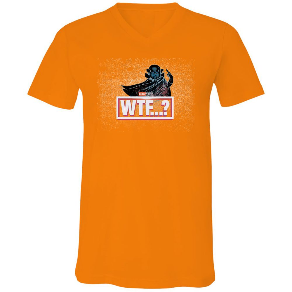 Unisex V-Neck T-Shirt - 775L3Q9J - Orange - 11