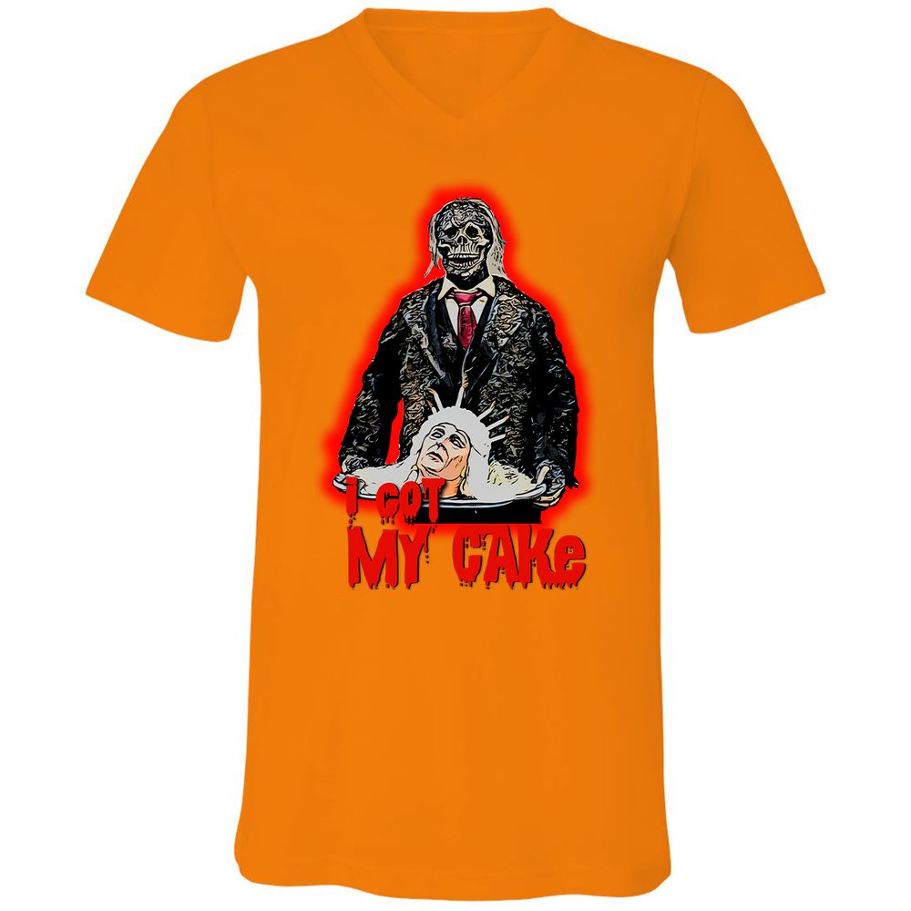 Unisex V-Neck T-Shirt - 45PAND11 - Orange - 11