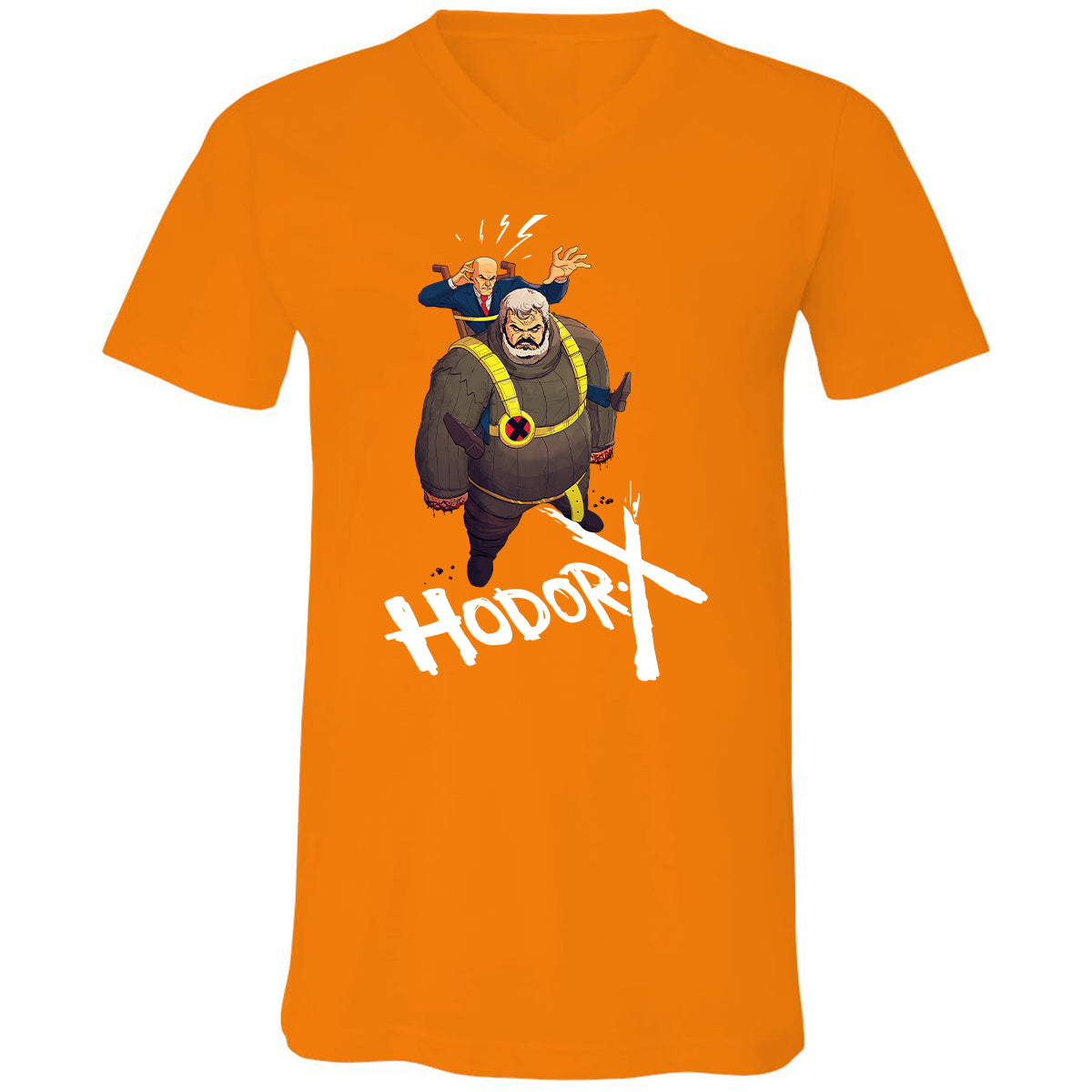 Unisex V-Neck T-Shirt - PQQHWXBV - Orange - 11