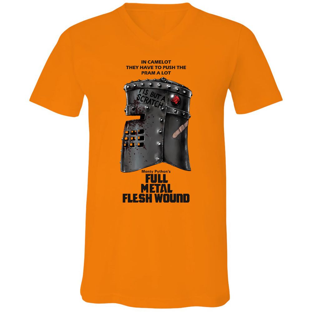 Unisex V-Neck T-Shirt - P1VQQBA2 - Orange - 11