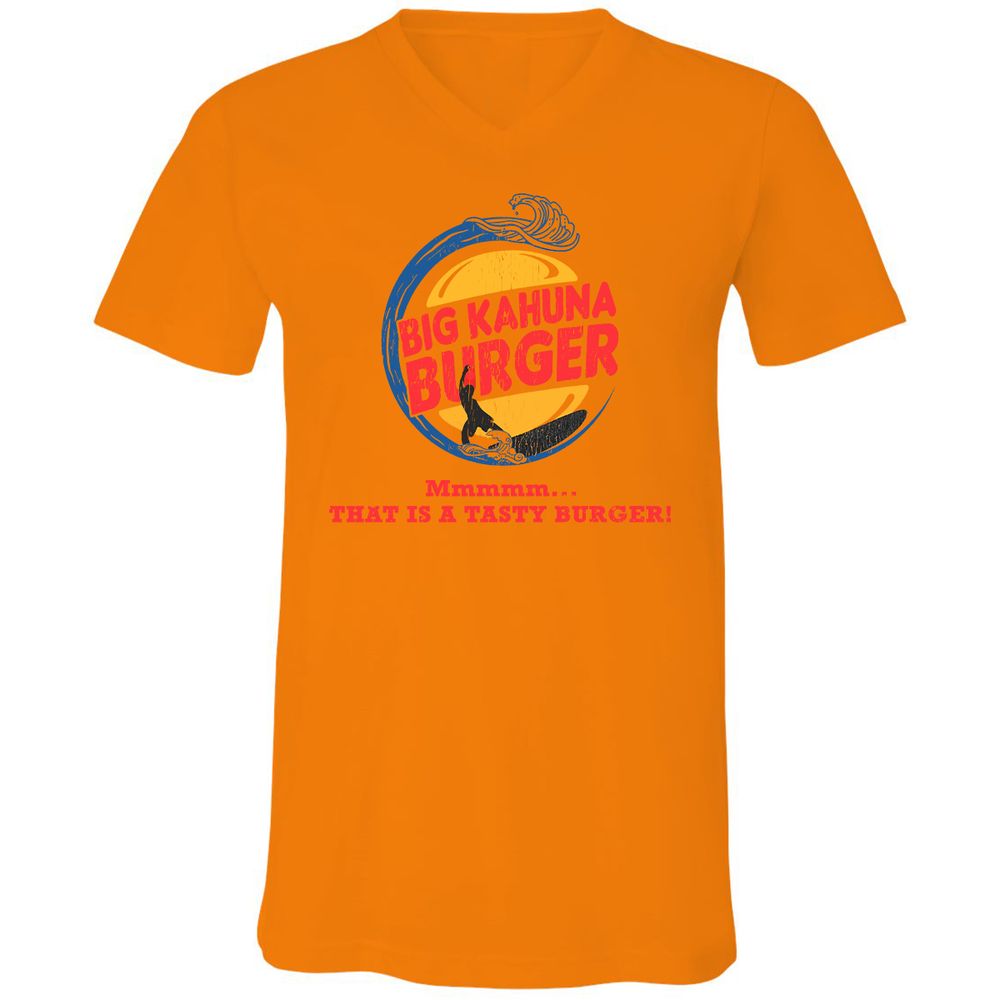 Unisex V-Neck T-Shirt - Z55L6WVY - Orange - 11