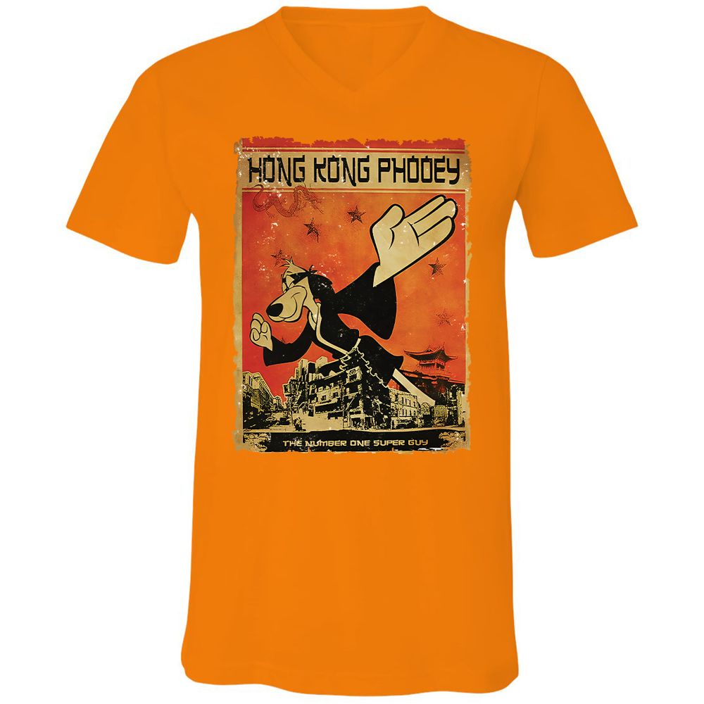 Unisex V-Neck T-Shirt - M73W8QTQ - Orange - 11